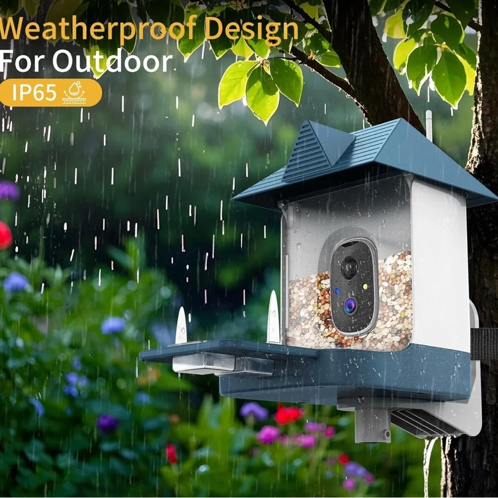 Bird Feeder with Camera, WiFi Outdoor Smart Bird Feeder Camera